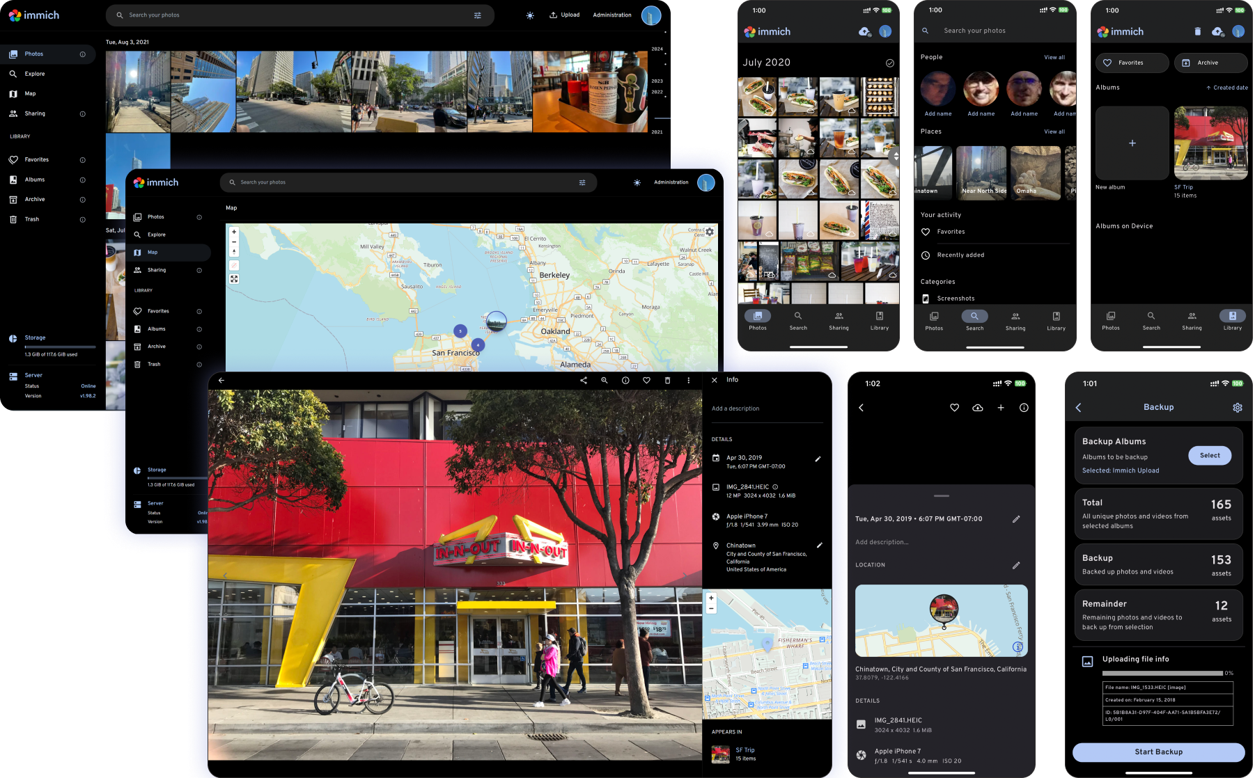 Immich web interface screenshot